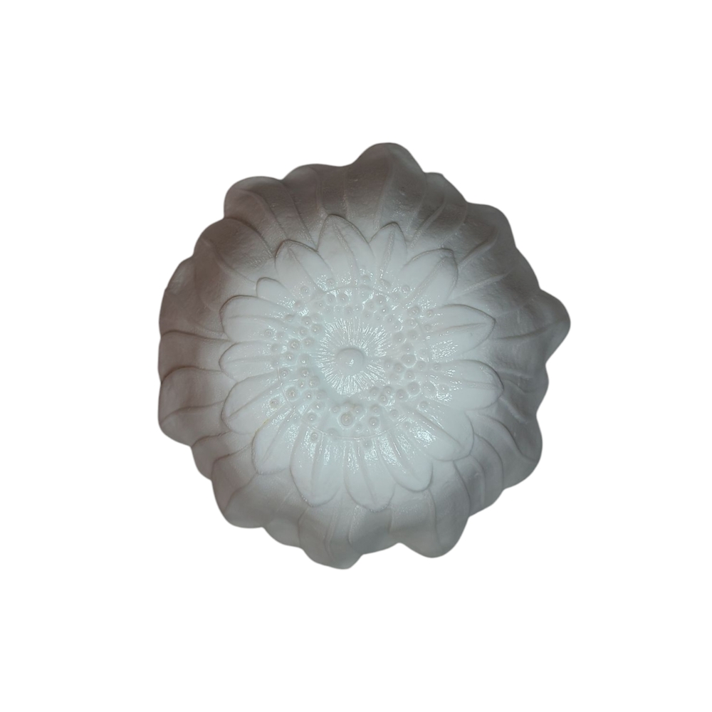 Indiana Glass Milk Glass Sunflower Serving Bowl